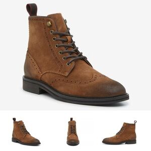 Vince Camuto Men’s Dyron Oily Genuine Suede Boot Sorrel Brown 10 NEW IN BOX